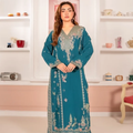 Black Floral & Bird Embroidered 3-Piece Suit