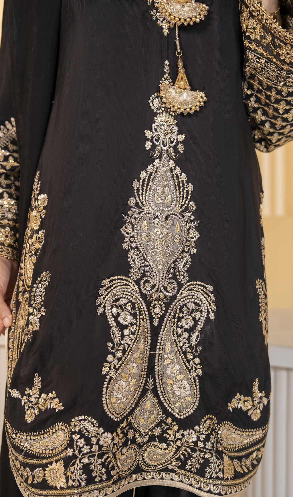 Midnight Gold Embroidered Suit