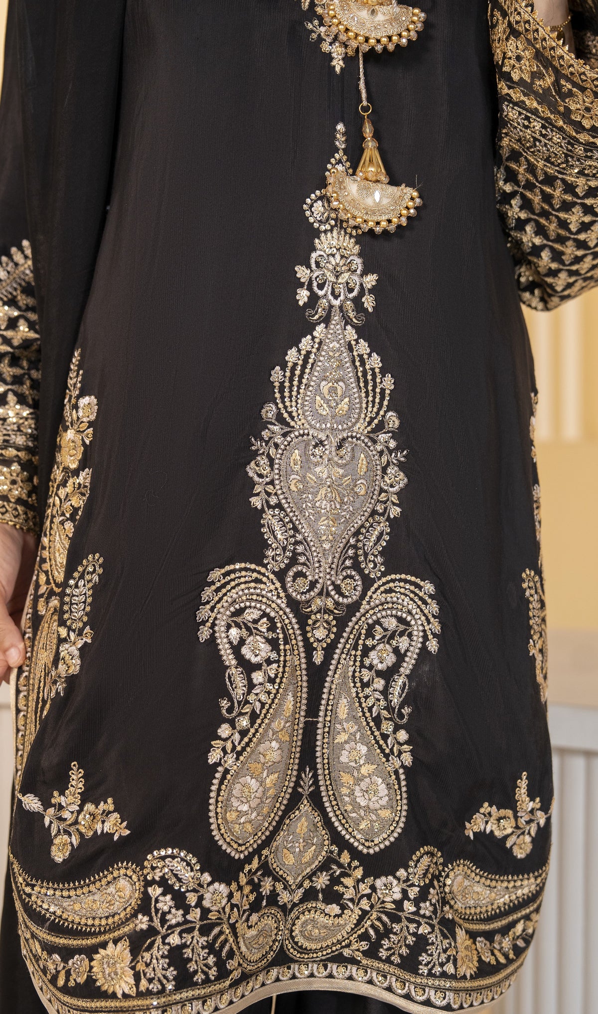 Midnight Gold Embroidered Suit