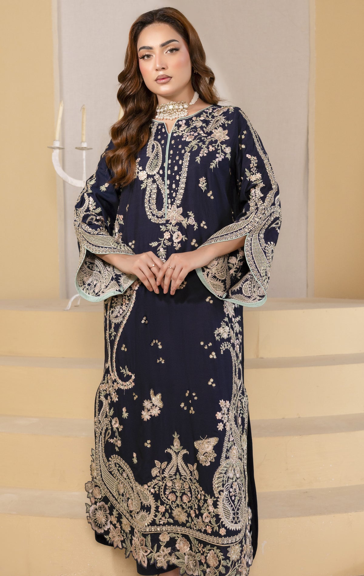 Royal Blue Embroidered Suit