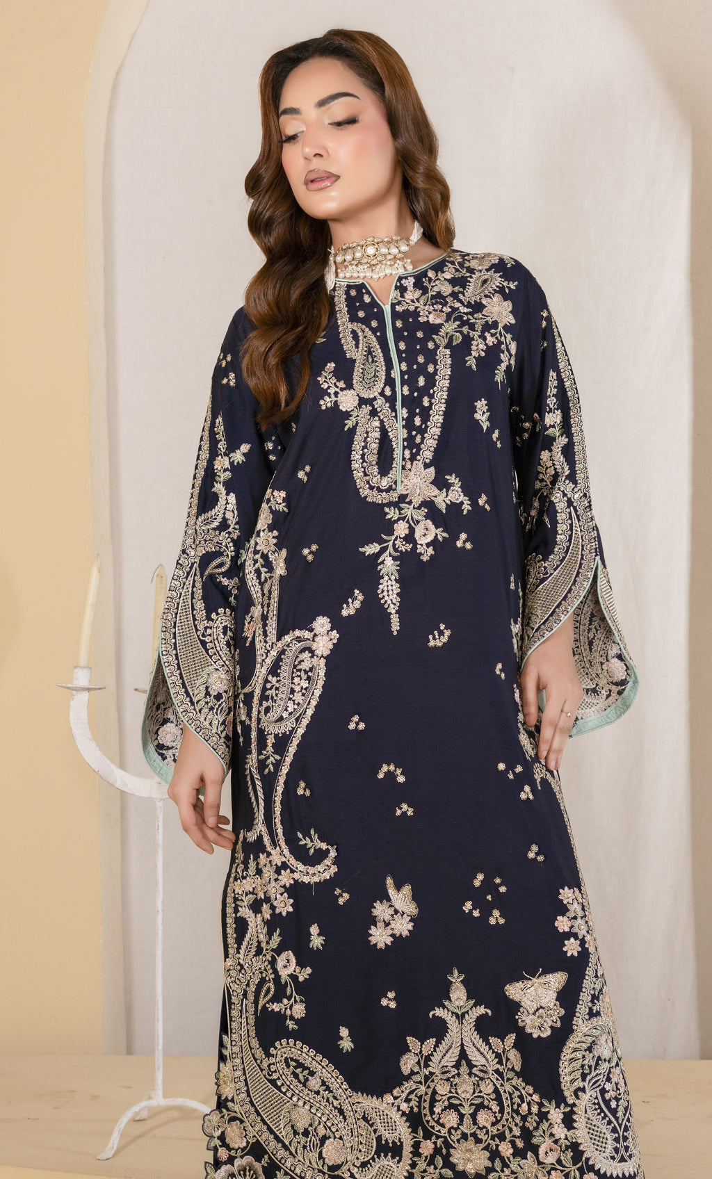 Royal Blue Embroidered Suit