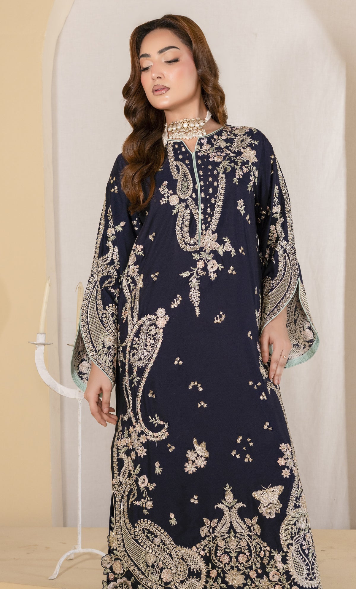 Royal Blue Embroidered Suit