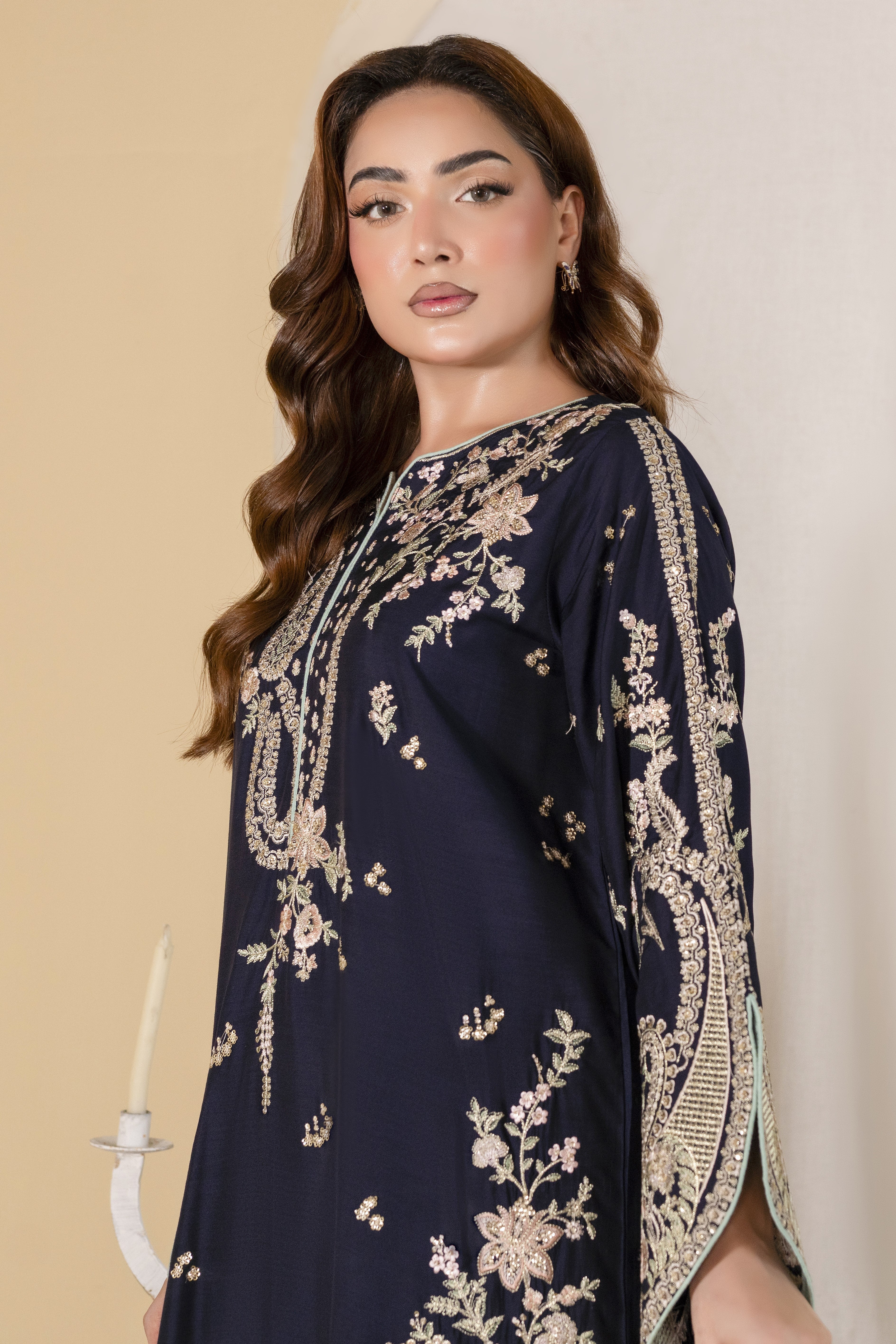 Royal Blue Embroidered Suit