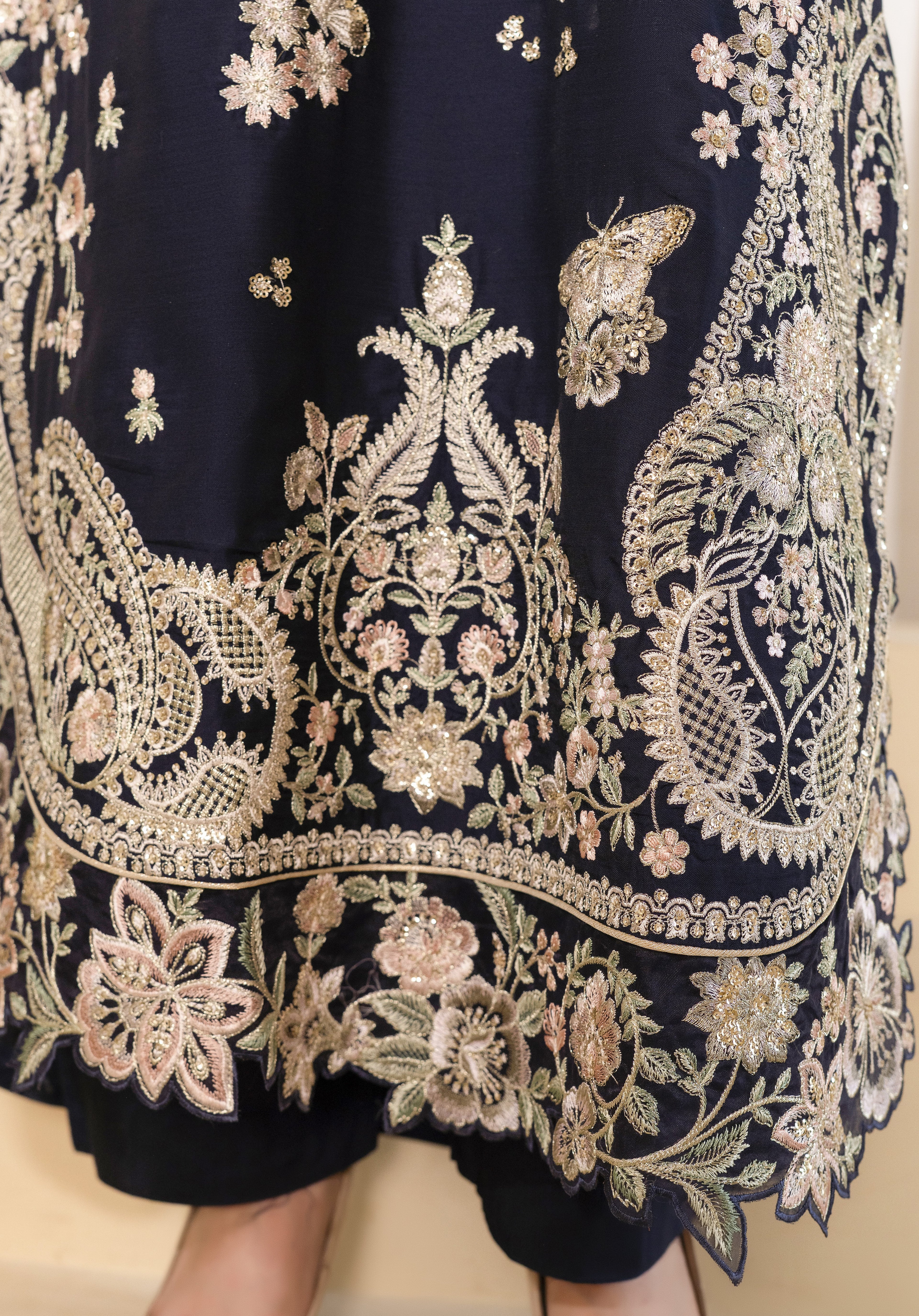 Royal Blue Embroidered Suit